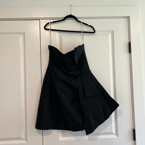 Karen Millen England Strapless Little Black‎ Cocktail Dress Size 10 - Picture 1 of 10